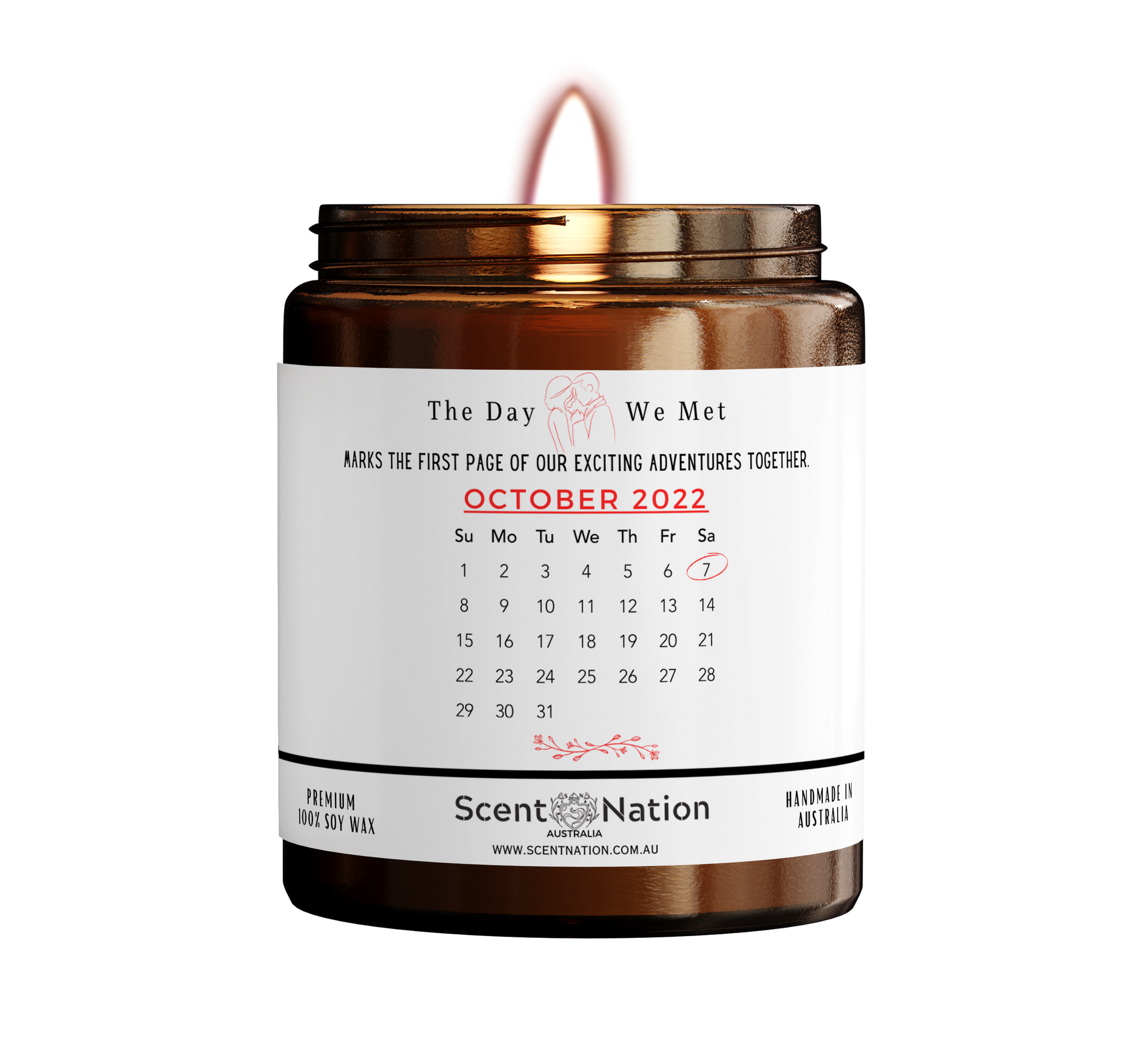 Special Date Anniversary Custom candle