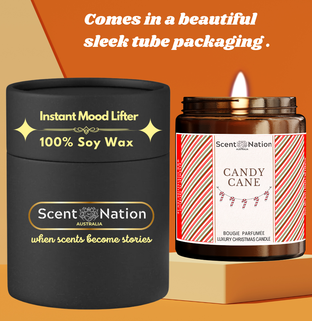 Luxury Gift Box - Christmas Candy Cande Soy candle handmade in Australia. 