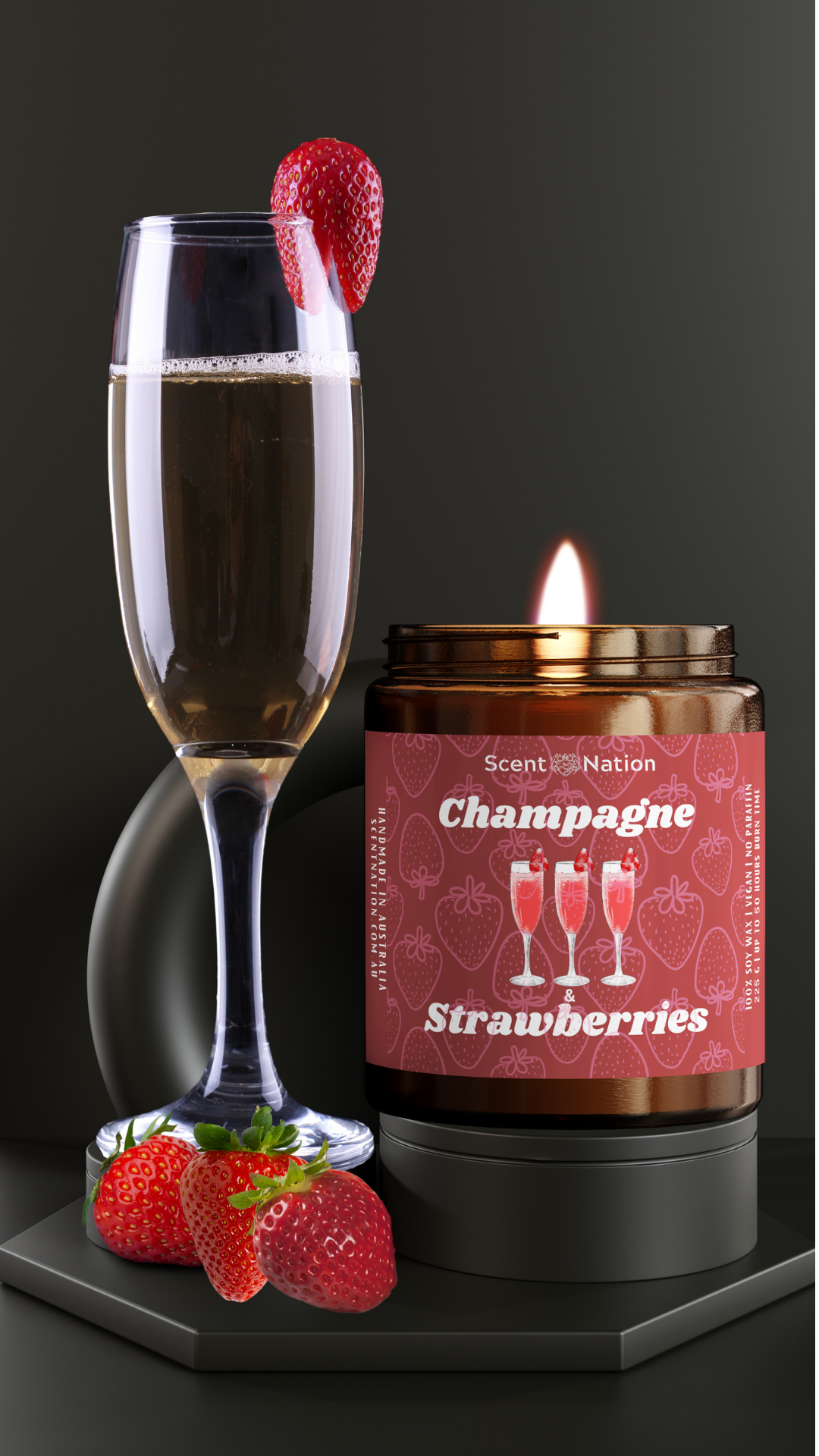 Champagne & Strawberries Candle