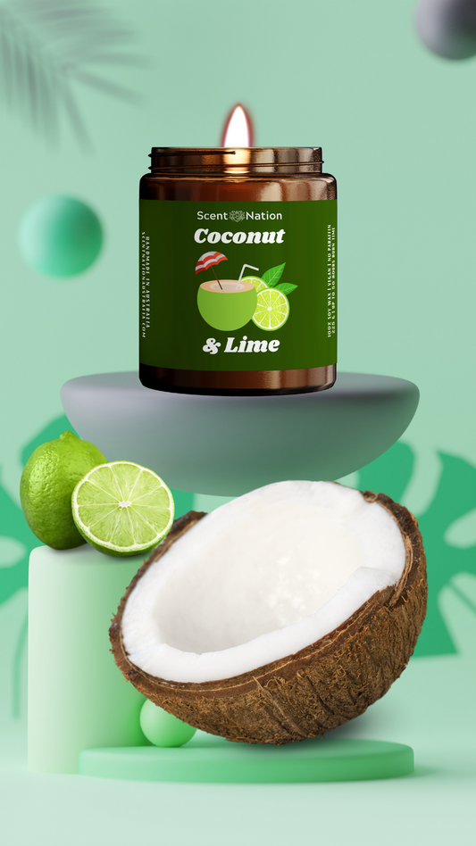 Coconut & Lime Scented Candle