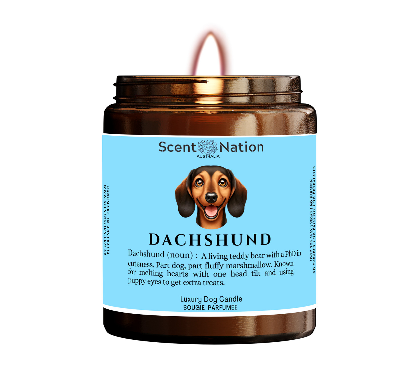 (Dog Noun Candle) Custom Dog Gifts Australia – Funny & Unique Personalised Dog Breed Candle