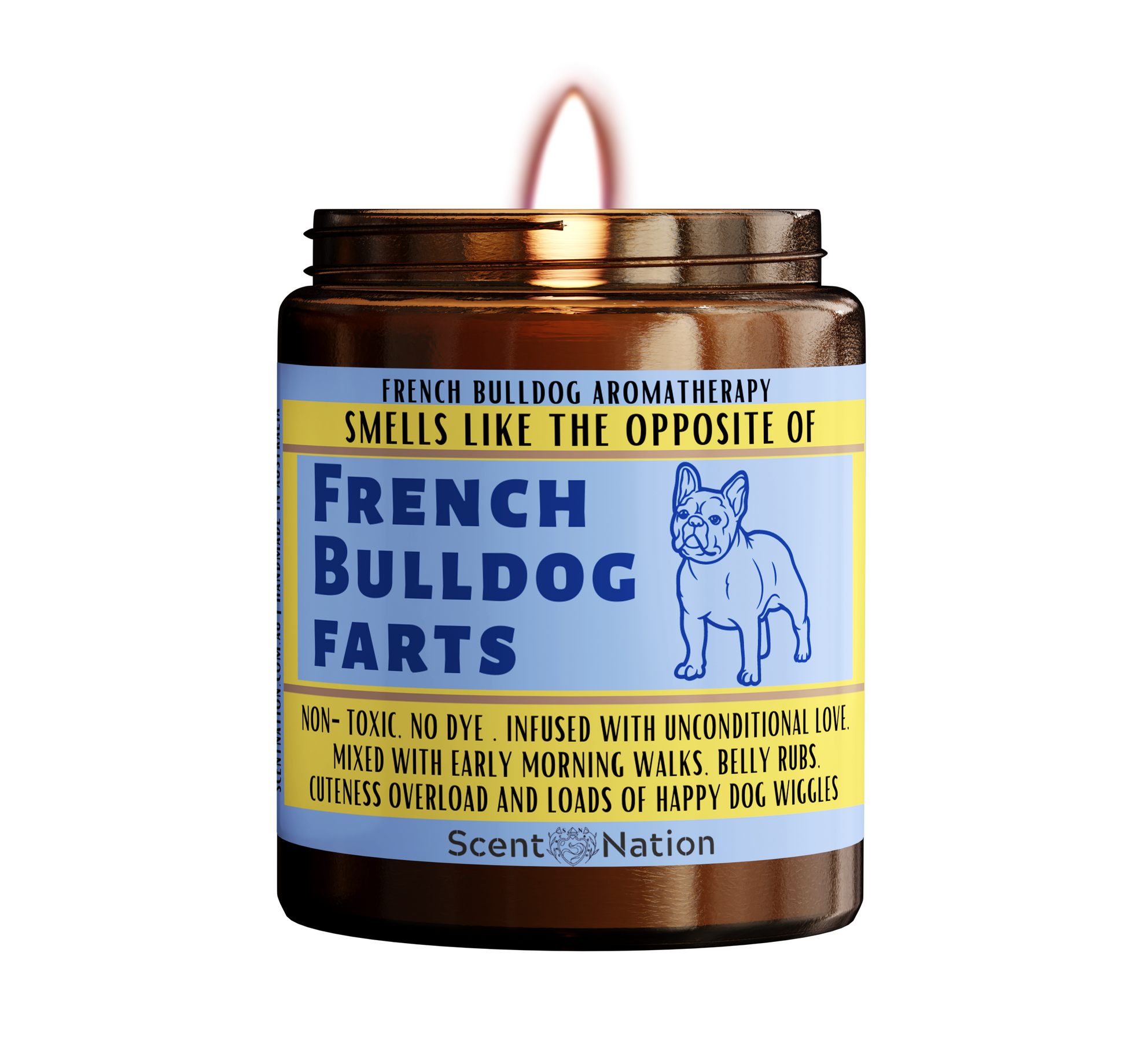 French Bulldog - Personalised candle for dog owners - perfect gifts for dog lovers in Australia 