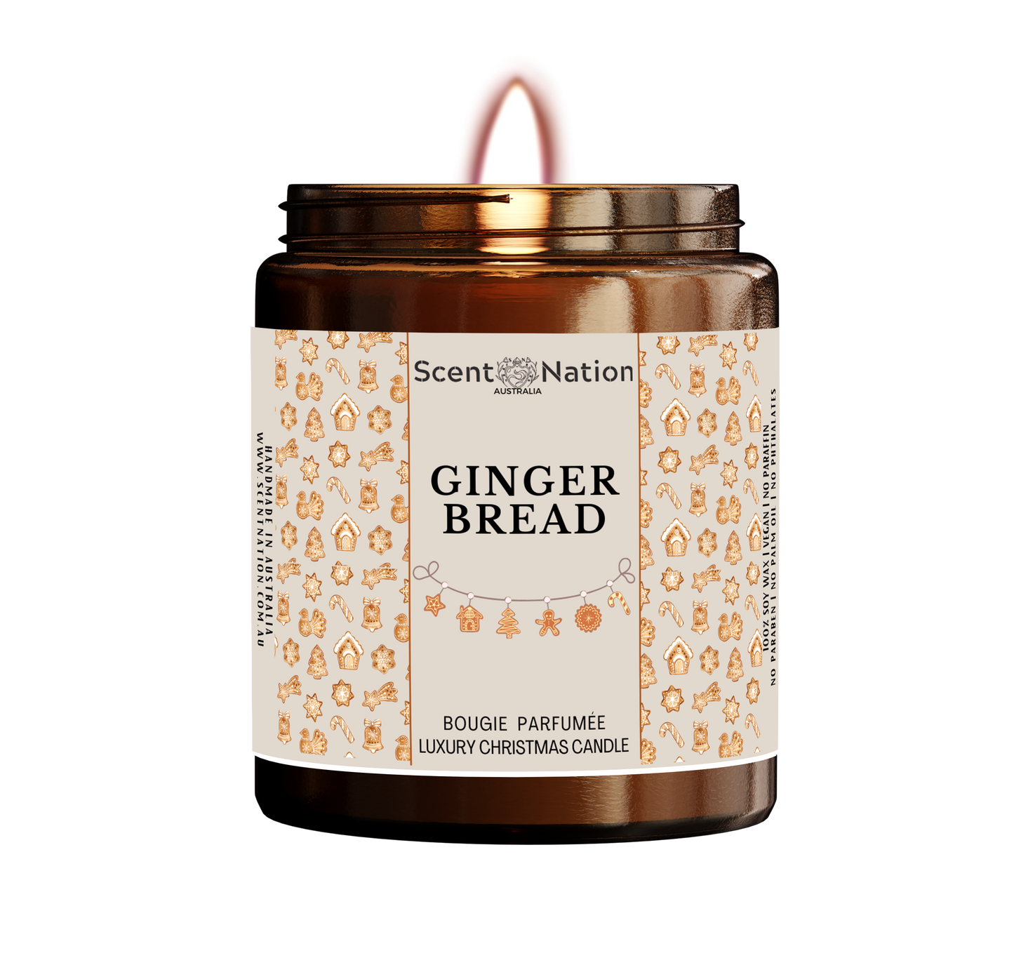 Christmas Candle - Gingerbread Scented Candle 