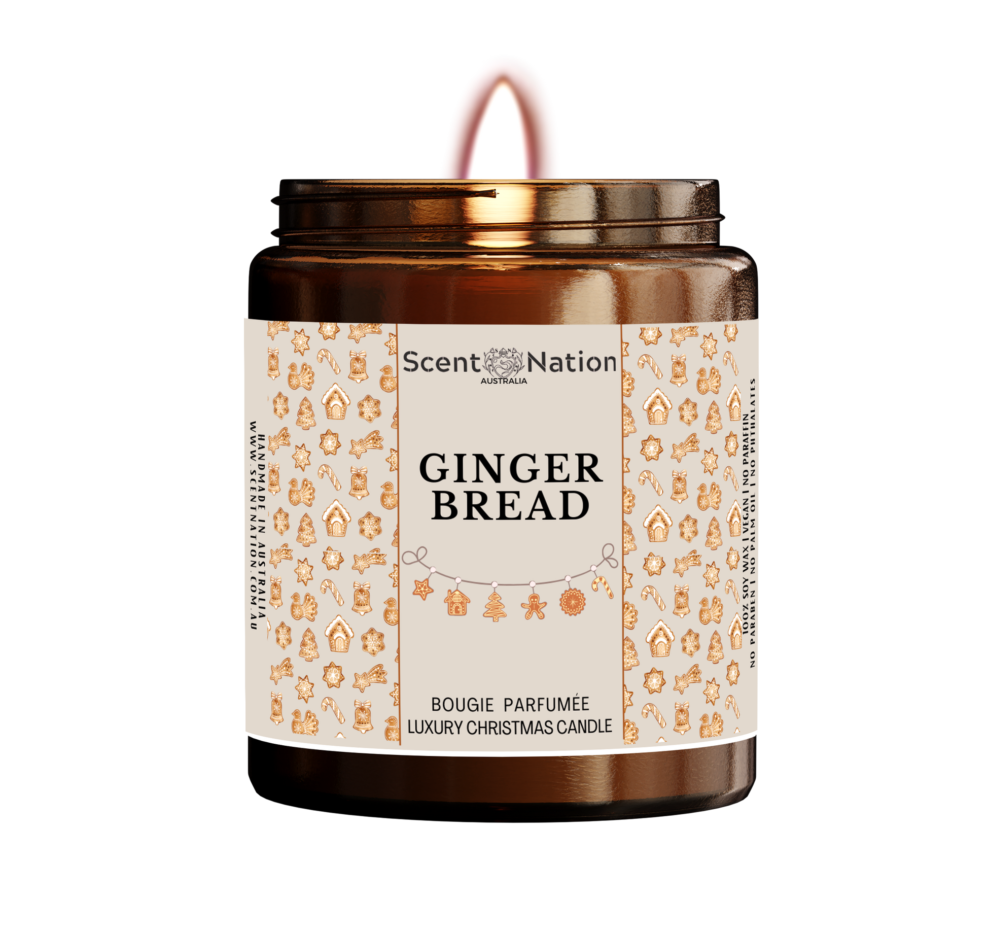 Christmas Candle - Gingerbread Scented Candle 