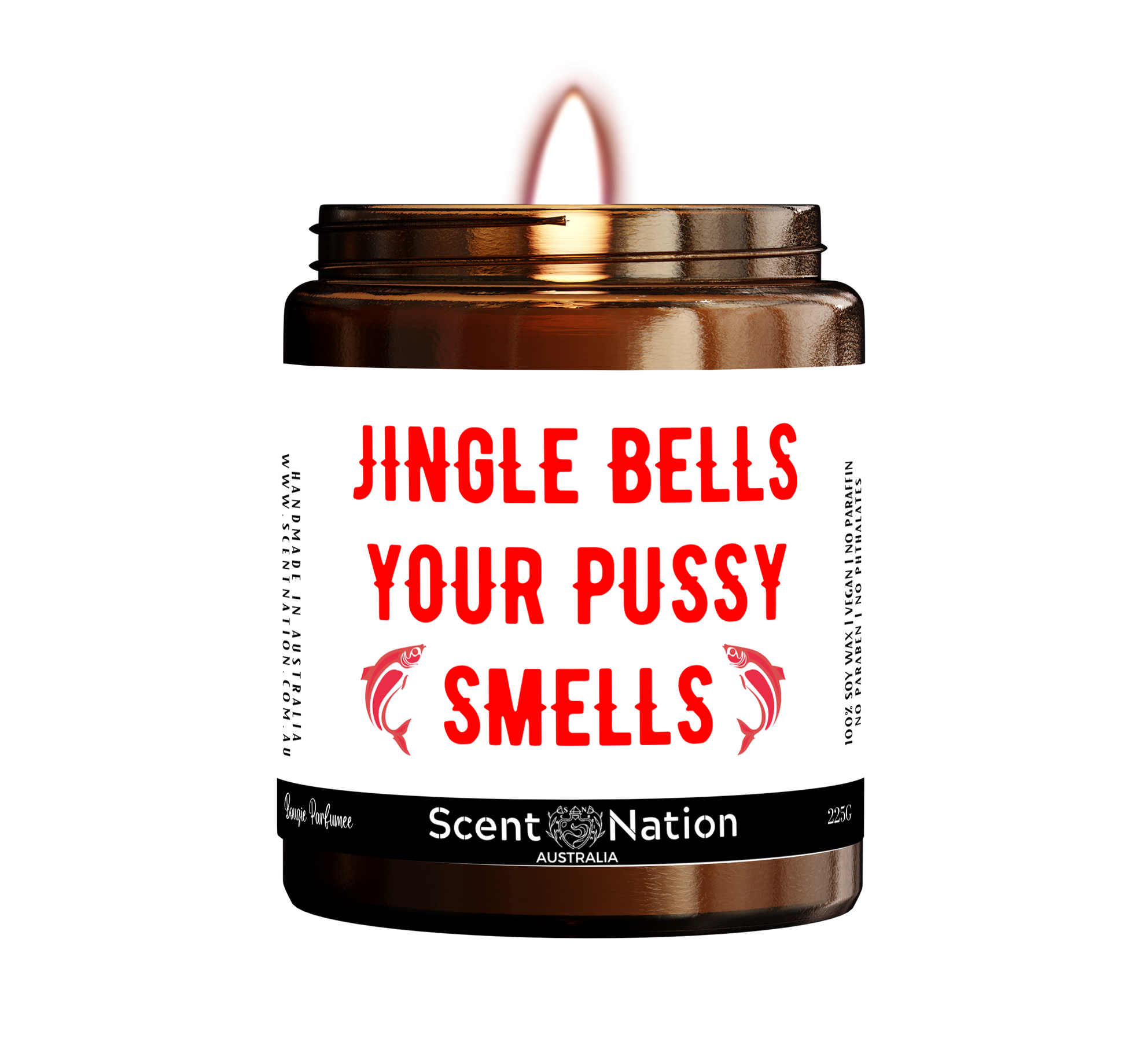 Jingle Bells your pussy smells candle Gag gift Made in Australia