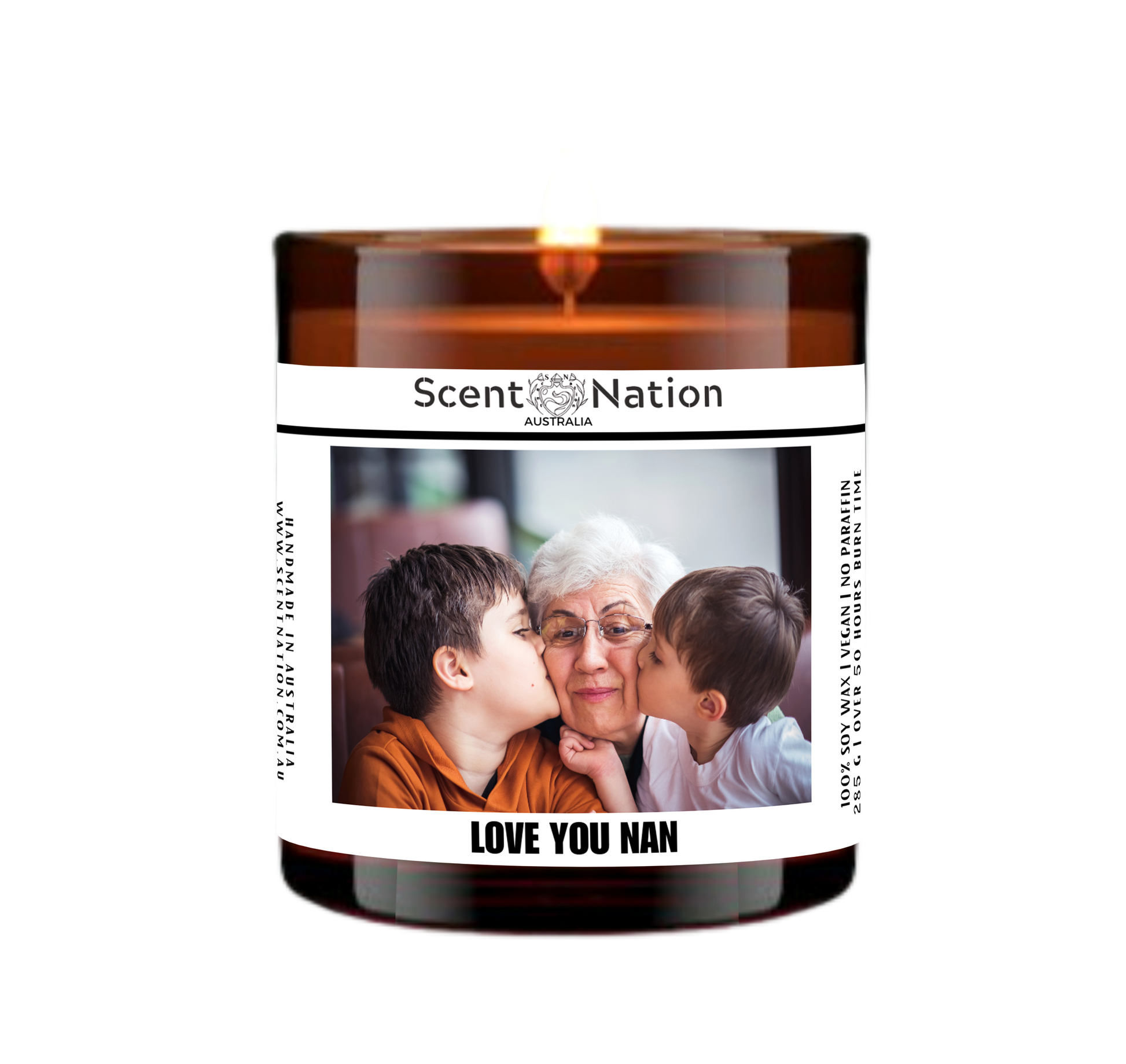 Christmas Gift for Nan - Custom Photo Candle