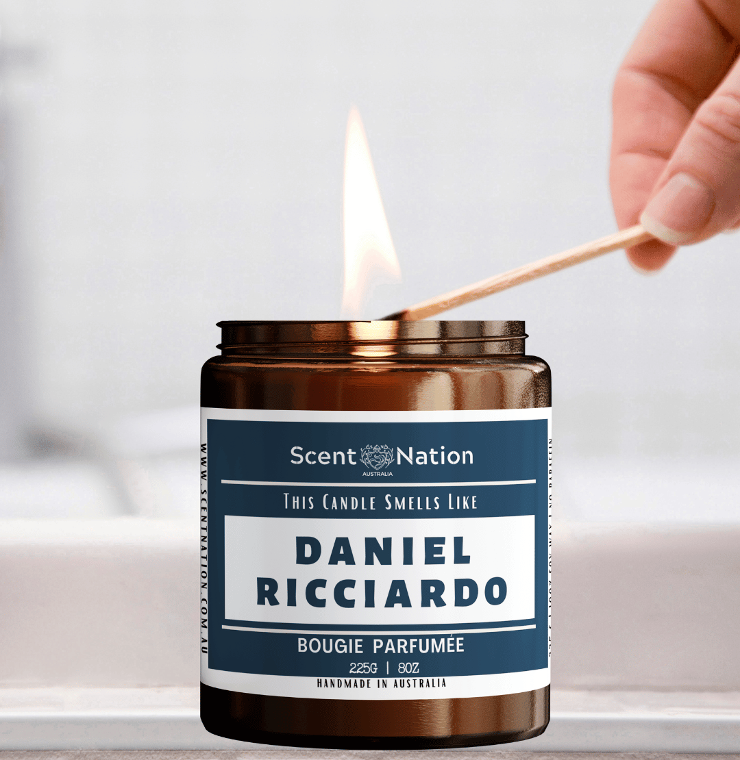 Official Formula 1 Daniel Ricciardo merch, Smells like Daniel Ricciardo candle