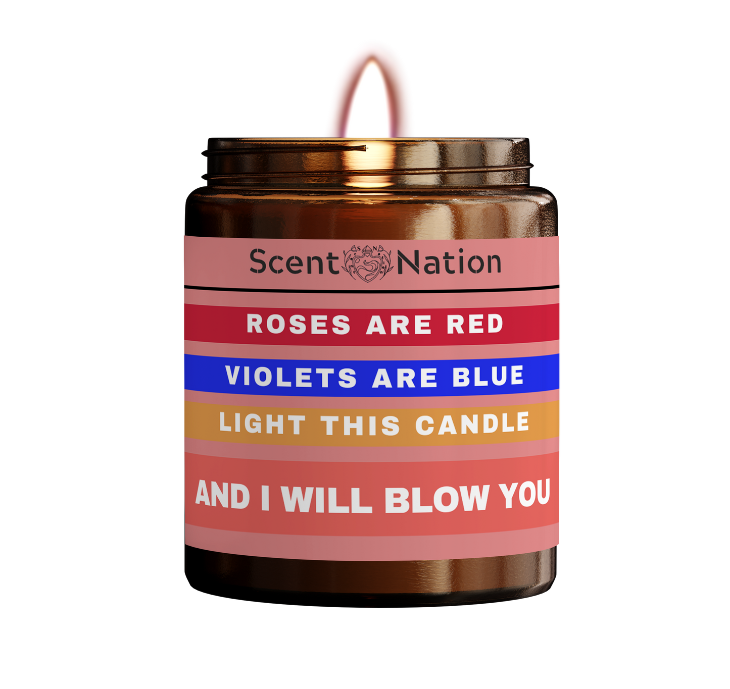 Roses are Red, Violets are Blue BJ candle