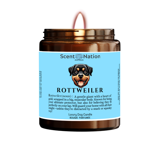 ROTTWEILER          Dog Gifts - Dog Candle for Dog lovers in Australia