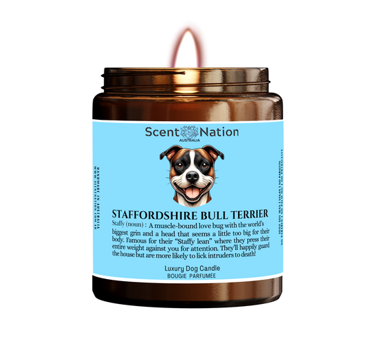 STAFFORDSHIRE BULL TERRIEER DOG   Dog Gifts - Dog Candle for Dog lovers in Australia