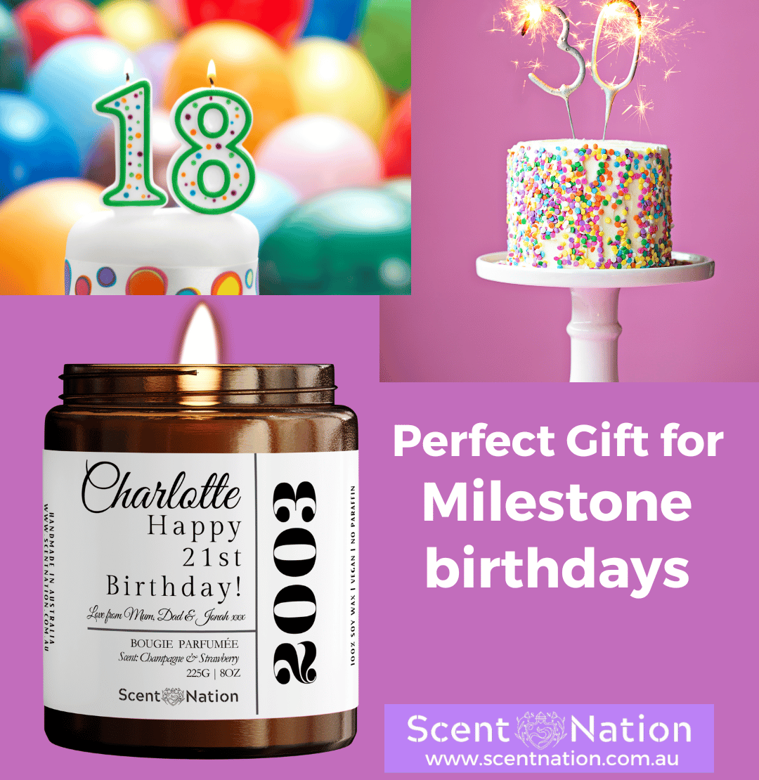 21st Birthday Gift Ideas - Personalised Candle