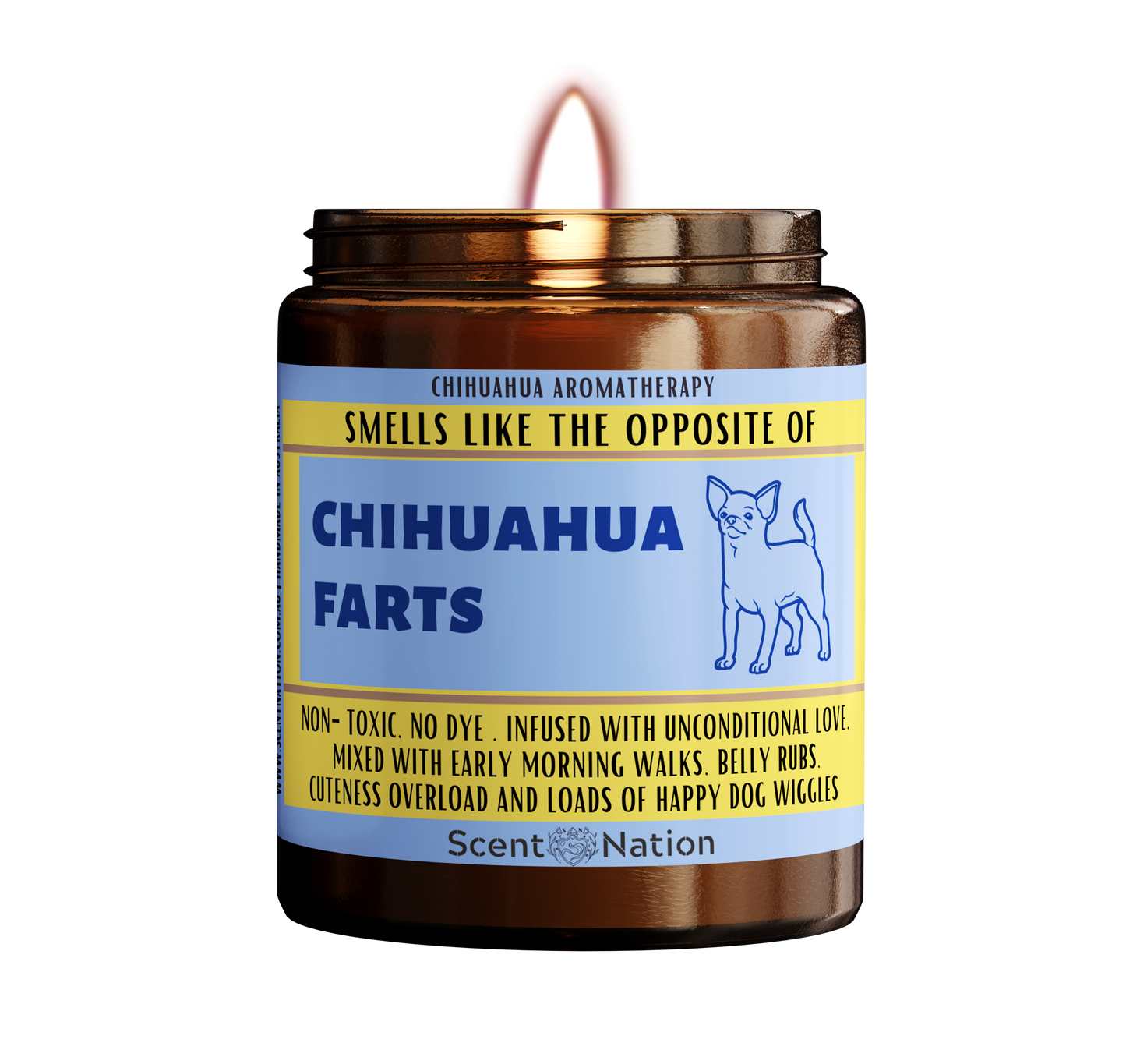 Personalised candle for Chihuahua dog owners - perfect gifts for dog lovers in Australia 