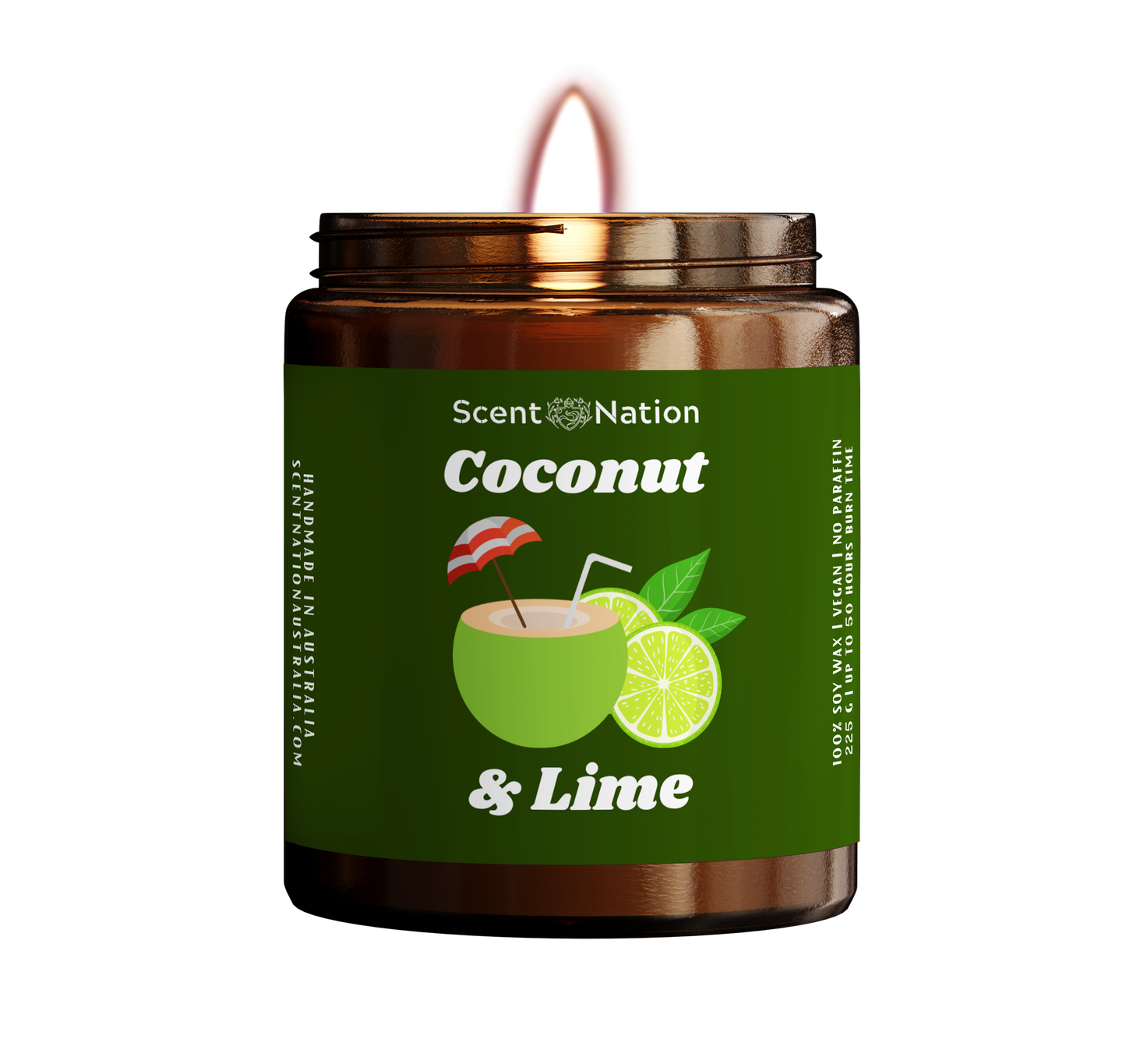 Coconut & Lime Scented Candle